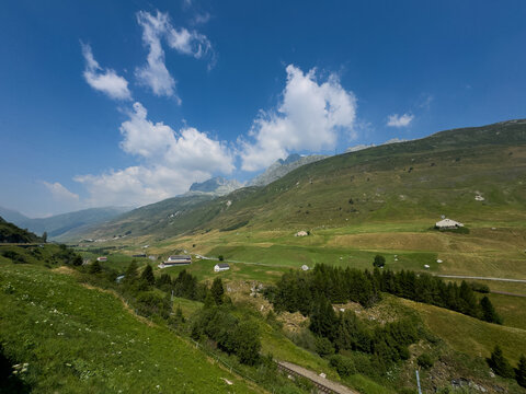 Panorama view of mountain in summer, The Alps