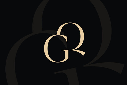 QG or GQ letter logo icon design. Classic style luxury initials monogram.