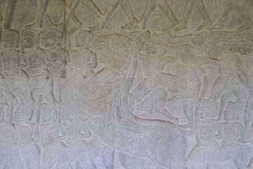Fototapeta premium ruined khmer hindu and buddhist temple (angkor vat) in angkor in siem reap in cambodia 