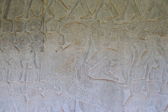 ruined khmer hindu and buddhist temple (angkor vat) in angkor in siem reap in cambodia 