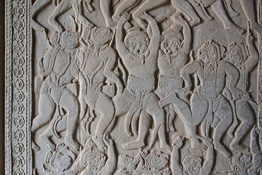 ruined khmer hindu and buddhist temple (angkor vat) in angkor in siem reap in cambodia 