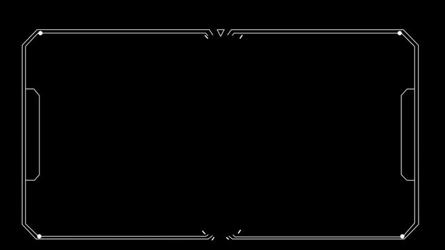 Universal Technology Line and frame Video overlay Futuristic HUD Head up display interface template with basic geometry line element.motion animate 4k video.