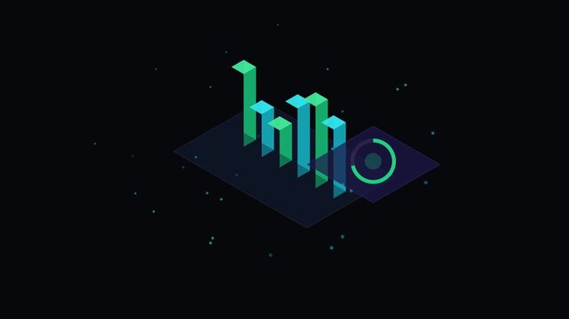 Modern tech logo transformation with glowing digital platform elements