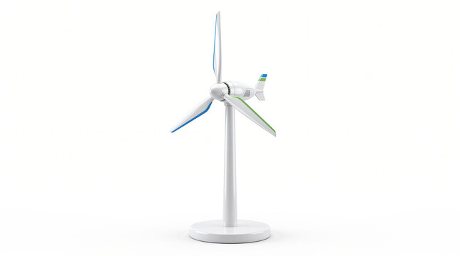 wind turbine on white background