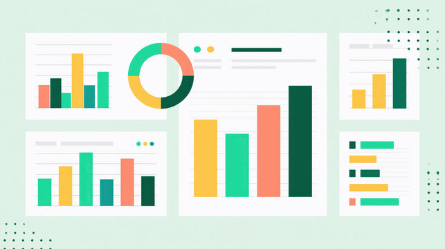 Data chart analytics infographic dashboard report statistic bar graph business analysis marketing presentation finance growth trend comparison diagram summary metric visualization modern flat