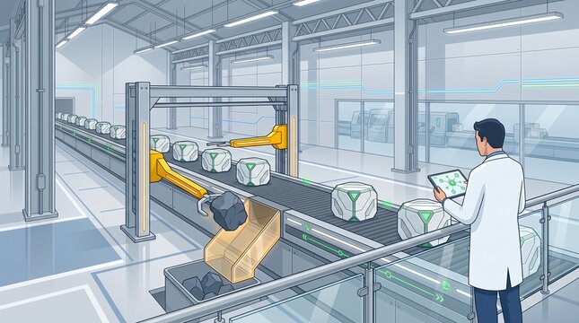 Lean Six Sigma Kaizen Flow and Waste Elimination Assembly Line with Continuous Conveyor Channel Clearing Process Bottlenecks for Flawless Manufacturing Efficiency and Operational Quality Management