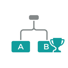 Obraz premium A B Testing Comparison with Winning Variant Vector Icon