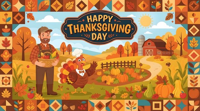 happy thanksgiving day poster