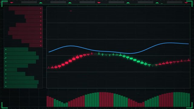 Real Time Stock Market Trading Terminal Interface Motion Graphics