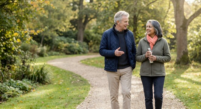 Active Older Couple Enjoying Healthy Aging and Outdoor Lifestyle