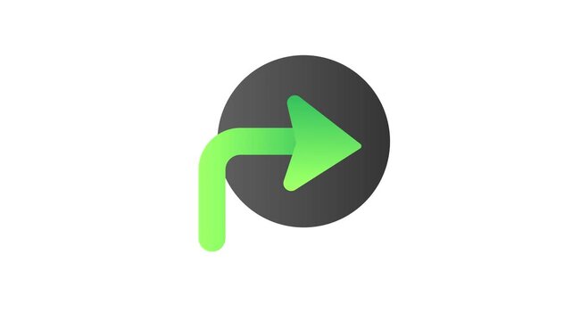 Animated upward arrow with circular dot motion 4K Stock footage