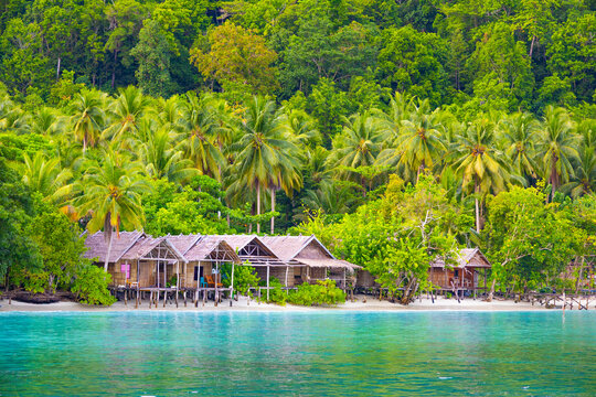 The small village on the island