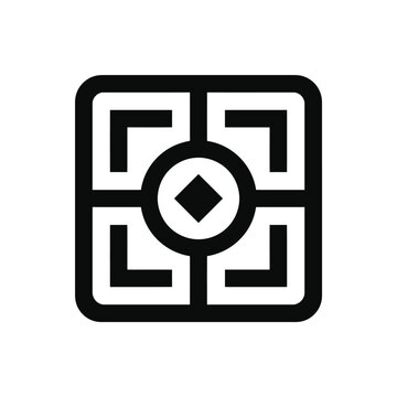 Geometric Target Grid Vector Icon Minimalist Focus Symbol