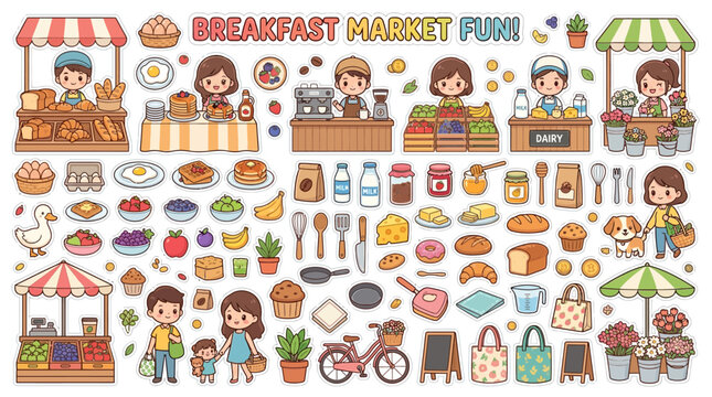 Morning Market Fun with Families.