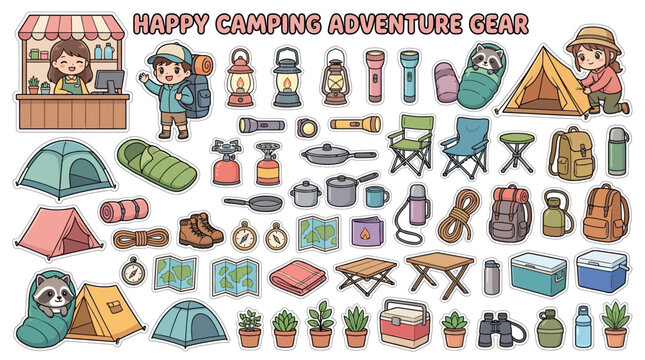 Outdoor Camping Essentials Collection.