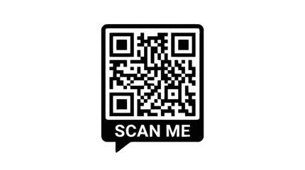 Fototapeta premium Vector illustration of qr code icon for scanning and digital information access on a transparent background