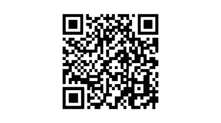 Fototapeta premium Vector illustration of qr code for digital scanning and information access on a transparent background