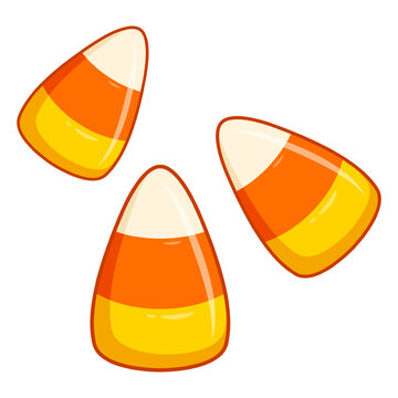 Vector illustration of Candy Corn on transparent background