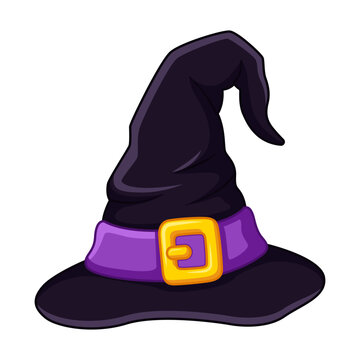 Vector illustration of Witch Hat on transparent background
