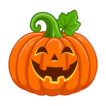 Vector illustration of Halloween Pumpkin on transparent background