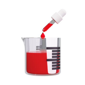 3D Pipette Dropper Chemical Beaker