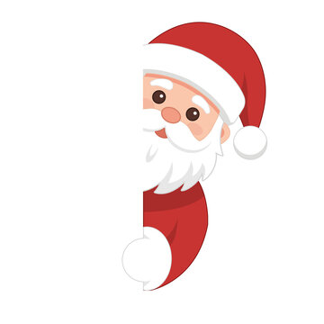 Santa Claus side banner vector