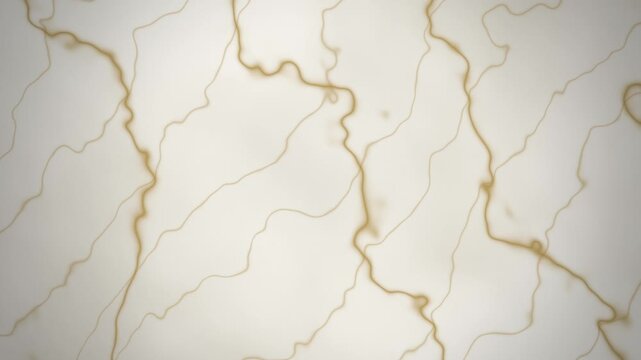 Abstract flowing golden veins on a creamy white background, resembling marble texture and natural patterns