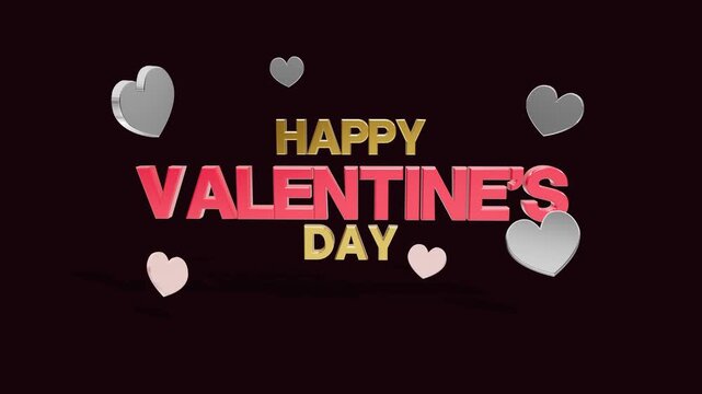 Happy Valentines Day typography text lettering festive holiday greeting concept
