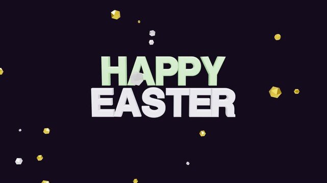 Happy Easter typography text lettering celebration message concept