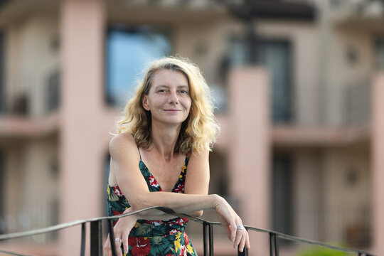 portrait of beautiful woman in her forties