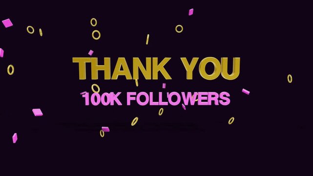 Thank You Followers typography text lettering celebration message concept