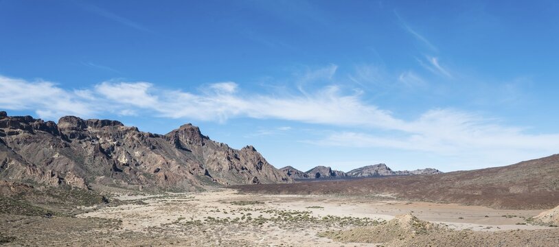 Volcanic landscape, plateau Llano de Ucanca, Parque Nacional de las Ca&ntilde;adas del Teide, Teide National Park, UNESCO World Heritage Site, Tenerife, Canary Islands, Spain