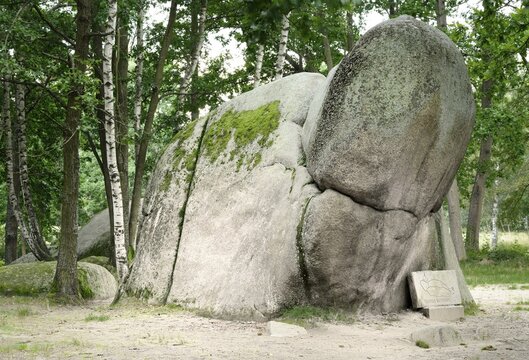 Teufels Bettstatt, granit rock, Blockheide nature park in Gmuend, Lower Austria, Austria, Europe