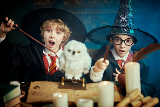 Wizards Practicing Magic
