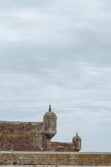 Historic Fort of Peniche, a scenic coastal defense fortress in Portugal under a cloudy sky. © Marco
