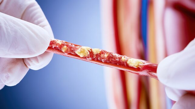Blocked Artery and Arterial Plaque Concept for Atherosclerosis, Cardiovascular Disease, Blood Flow Restriction, Diagnosis and Medical Treatment