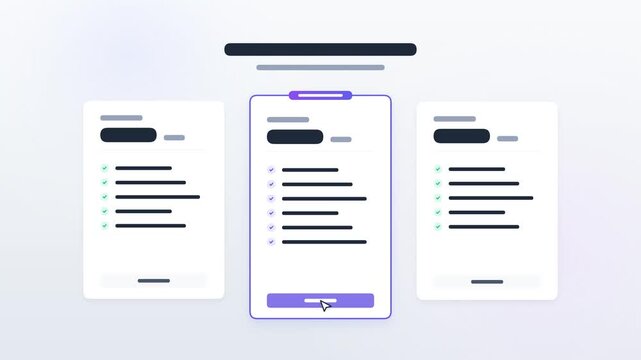 Pricing Plan Subscription Interface Comparison