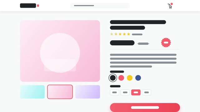 Minimalist E commerce Product Page Template Interface Design