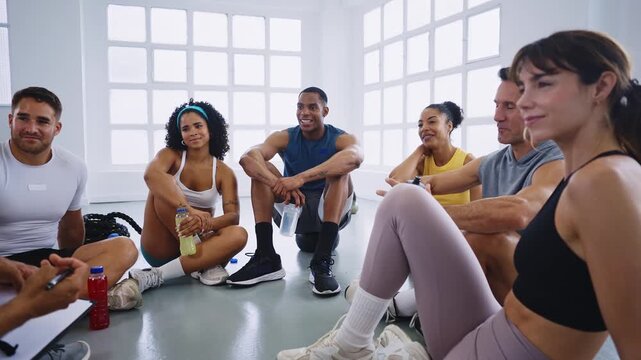Multiethnic group of sportive people doing workout at the gym, concepts about sport and fitness - Athletes training for strenght and cardio