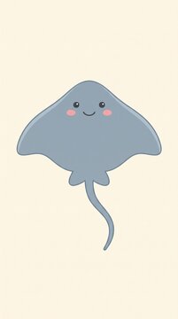 A cute smiling stingray