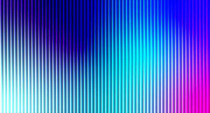 Vertical parallel lines with gradient color shift from deep blue to bright cyan and vibrant magenta background