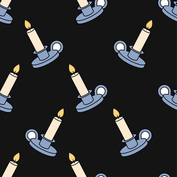 Hand Drawn Candle Pattern Design