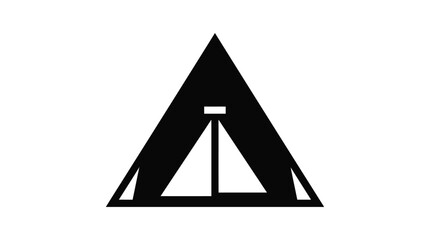 A black tent shape is presented as a simple silhouette © Redwen Studio