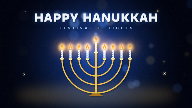 Menorah Lighting Hanukkah Greeting Card Animation Image