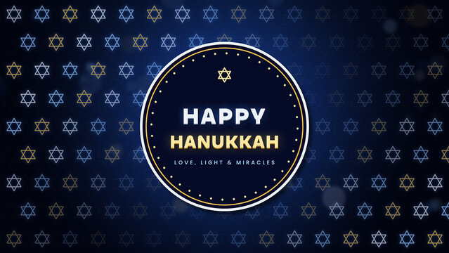 Star Pattern Hanukkah Greeting Card Animation Image