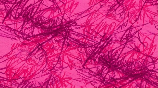 Abstract pink and magenta crayon scribble textured background