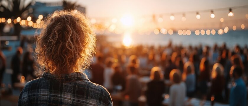 Engaging Corporate Retreat Experience with Team Building Activities at Sunset in Vibrant Outdoor Setting