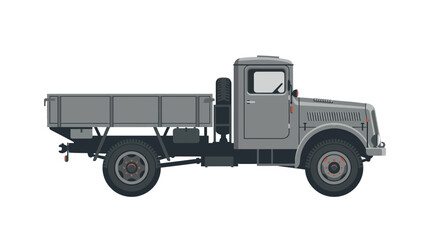 Fototapeta premium Vintage flatbed truck illustration