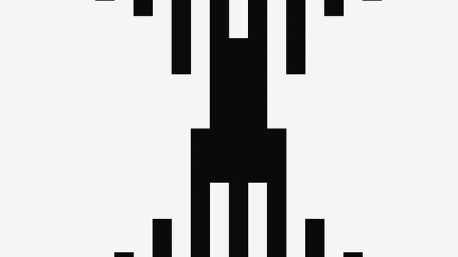 Abstract geometric pattern of fading squares in a gradient from white to black