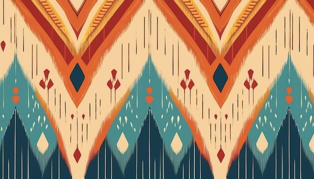 soft ikat inspired geometric pattern